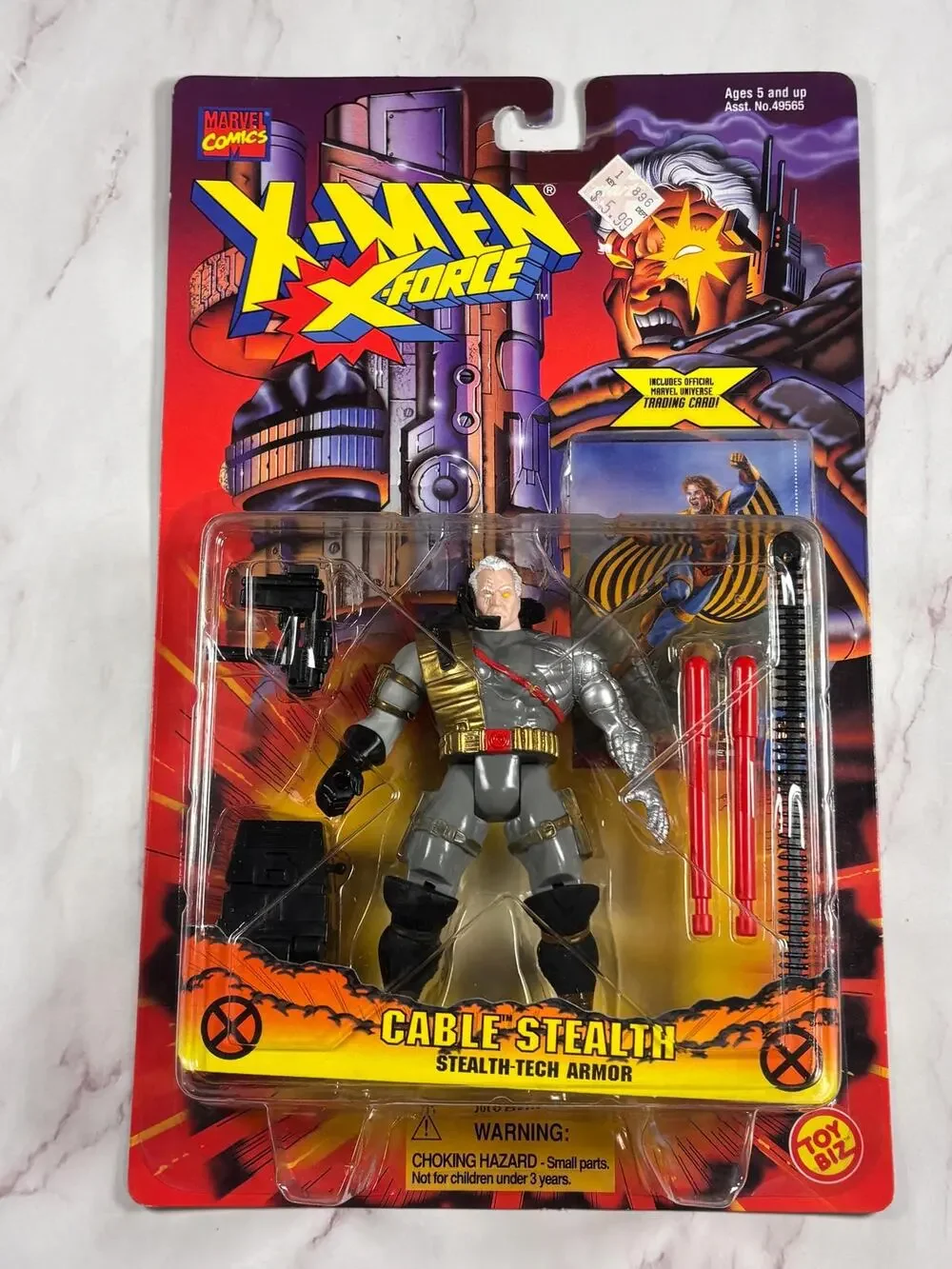 X-Men X-Force Cable Stealth Tech Armor figure w/ trading card Toy Biz 1996 New